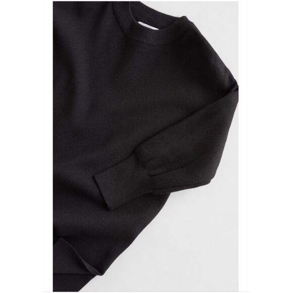 Black knit tunic sweater dress - Picture 3 of 6